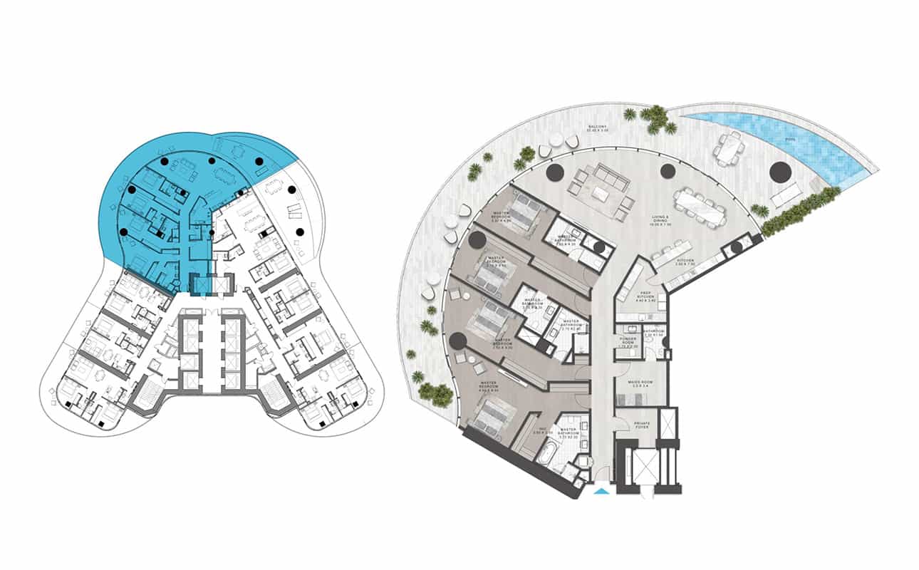 4 Bedroom Super Luxury Floor Plan