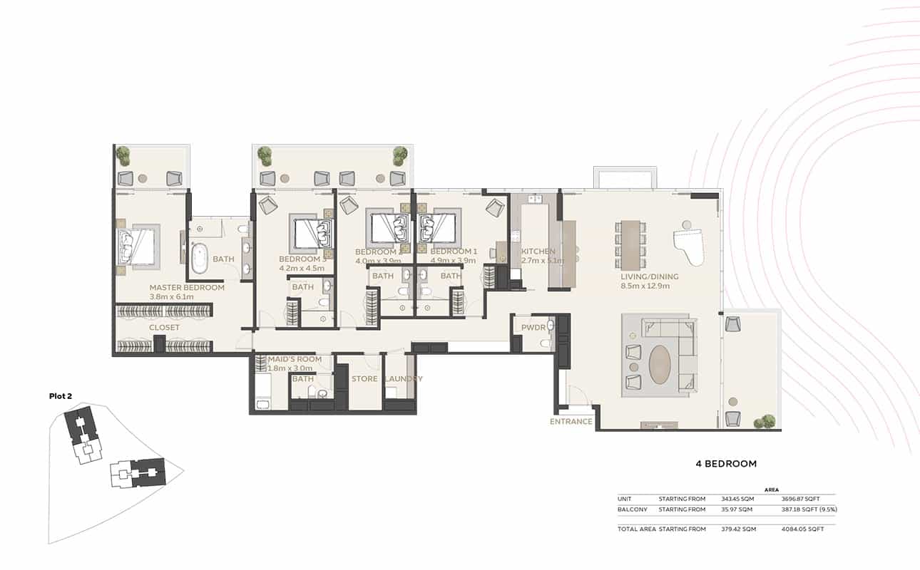 4 Bedroom Floor Plan